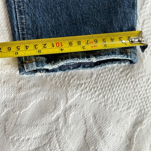 GAP Women's Mom High Rise Denim Jeans Size 10 Tall Tapered Leg Medium Wash - Picture 14 of 15